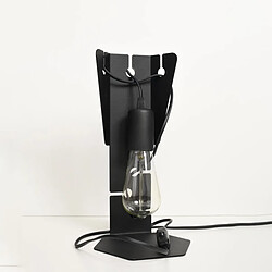 Luminaire Center Lampe de table Arby Acier Noir 1 ampoule 31cm