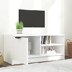 Avis Maison Chic Meuble TV scandinave - Banc TV pour salon Blanc 80x35x36,5 cm Bois d'ingénierie -MN50625