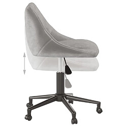 Acheter vidaXL Chaise pivotante de salle à manger Gris clair Velours