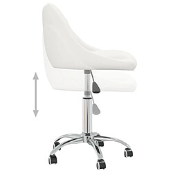 Acheter vidaXL Chaise pivotante de salle à manger Blanc Similicuir