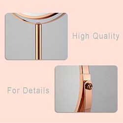 Acheter Universal Style marbre or rose, miroir de toilette double face, loupe, miroir de toilette de bureau, rotation à 360 degrés | miroir de bain