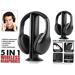 Avis Universal 5 combinés, 1 sans fil, casque RF, écouteurs, PC, télévision, radio, microphone