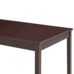 Avis vidaXL Table à manger Marron foncé 180x90x73 cm Bois de pin