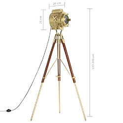 vidaXL Lampadaire à trépied bois de manguier massif 193 cm pas cher