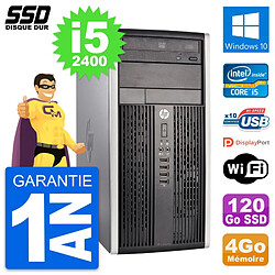 PC Tour HP Compaq Pro 6300 CMT Intel i5-2400 RAM 4Go SSD 120Go Windows 10 Wifi · Occasion 