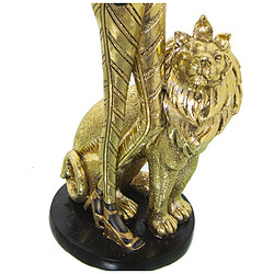 Figurine Décorative Alexandra House Living Doré Plastique Lion Africaine 13 x 17 x 38 cm pas cher