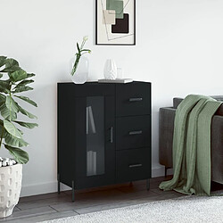 Maison Chic Buffet,Meuble de Rangement,commode pour salon,Cuisine noir 69,5x34x90 cm bois d'ingénierie -MN26822