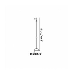 faro Suspension Mambo Acier 7 ampoules 500cm