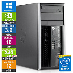 HP PC Gamer LPG-6300T Core i7-3770 3.90GHz 16Go/240Go SSD + 2To/GTX 1650 4Go