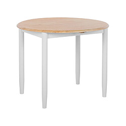 Beliani Table ronde extensible en bois OMAHA