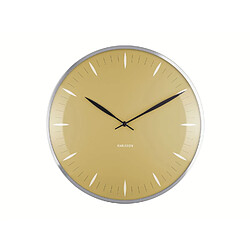 Karlsson Horloge mural Leaf - Diamètre 40 cm - Jaune moutarde Karlsson - Horloge mural Leaf - Diamètre 40 cm - Jaune moutarde - Design