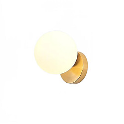 Universal Nordique LED Mur Lune Fer Décoration Moderne Escalier LED Maison Chevet Rond Verre Mur Lampe Bois Appliques Mulalay E27 (C) 