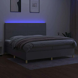 Acheter Sommier à lattes,Cadre à lattes de lit et matelas et LED pour Adulte Gris clair 200x200 cm -MN18095