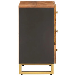 Maison Chic Table de chevet, Table de Nuit, Meuble de rangement marron et noir 50x33x60 cm bois manguier solide pas cher