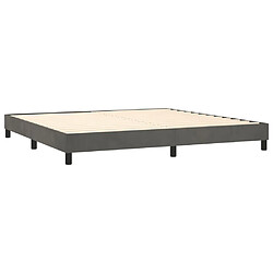 Avis vidaXL Sommier à lattes de lit et matelas Gris foncé 200x200cm Velours