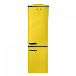 LINARIE Réfrigérateur congélateur retro LJCO250LEMON 244 Litres Lemon