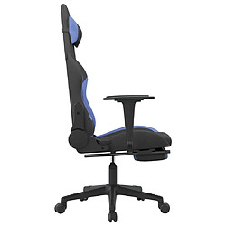 Acheter Maison Chic Chaise de jeu, Chaise gaming avec repose-pied, Fauteuil gamer,Chaise de Bureau Noir et bleu Tissu -GKD60942