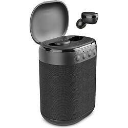 Avis Ledwood Enceinte Bluetooth Nomade 2 en 1 5W avec Ecouteurs Intra-Auriculaires Intégrés Noir