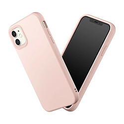 RhinoShield Coque Compatible avec [iPhone 11] SolidSuit - Coque Fine avec Technologie d'absorption des Chocs et Finition Premium Mate, Contour Objectif Photo Interchangeable - Rose Poudré 