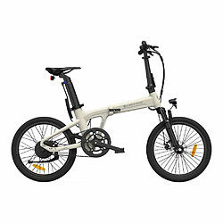 Vélo électrique pliant ADO Air 20S - Moteur 250W Batterie 36V9.6Ah Assisté Autonomie 100KM Freins à Disque Hydrauliques - Blanc Ivoire