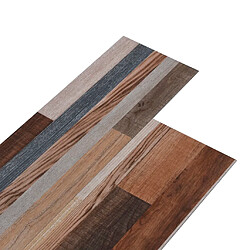 vidaXL Dalles de plancher PVC 5,02 m² 2 mm autoadhésif multicolore