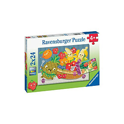 Puzzle enfant 2x24 pièces Ravensburger Les petits fruits et légumes 