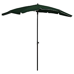 vidaXL Parasol de jardin avec mât 200x130 cm vert 