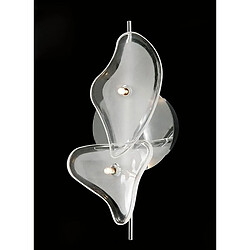 Luminaire Center Plafonnier/Applique Otto 2 Ampoules G4 Bar, chrome poli/verre dépoli