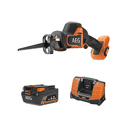 Pack AEG 18V - Scie sabre Subcompact Brushless 23 mm - Batterie 4.0 Ah - Chargeur
