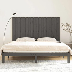 Avis Maison Chic Tête de lit scandinave pour lit adulte,Meuble de chambre murale Gris 185x3x110 cm Bois massif de pin -MN54971