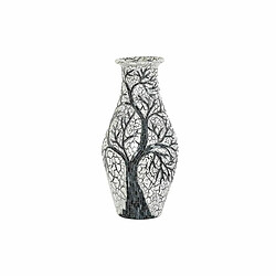 Vase DKD Home Decor Arbre Blanc Noir Blanc/Noir Verre Terre cuite 29 x 29 x 60 cm