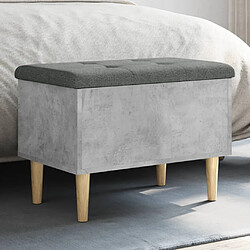 Maison Chic Banc de rangement | Meuble de rangement d'Entrée | Coffres d'Intérieur gris béton 62x42x46 cm bois d'ingénierie -MN64646