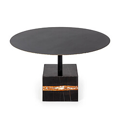 Table Basse Thai Natura Noir Doré 81 x 47 x 81 cm