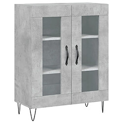 Maison Chic Buffet,Meuble de Rangement,commode pour salon,Cuisine gris béton 69,5x34x90 cm bois d'ingénierie -MN22722