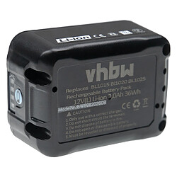 vhbw Batterie compatible avec Makita PT354DWYJ, PT354DZ, PT354DZJ, RJ03, RJ03R1 outil électrique (3000 mAh, Li-ion, 12 V, 3 cellules)