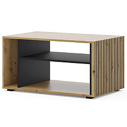 Bestmobilier Ozzy - table basse - bois et noir - 90 cm