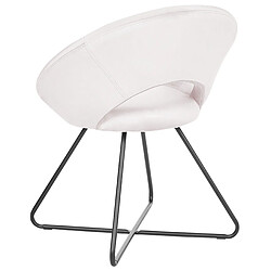 Acheter Beliani Chaise de salle à manger RACHEL Velours Blanc cassé