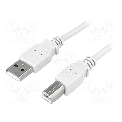 LOGILINK Cordon USB2.0 A-B M/M 1.8m Gris 