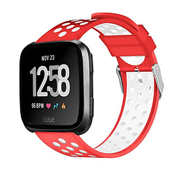 Wewoo Pour Fitbit Versa Simple Bracelet De Montre En Silicone Rouge