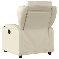 Acheter Maison Chic Fauteuil Relax pour salon, Fauteuil de massage inclinable électrique crème similicuir -GKD20190