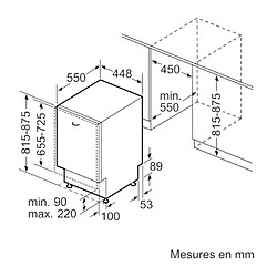 Acheter Lave-vaisselle 45cm 9c 48db tout intégrable - srv2ikx10e - BOSCH