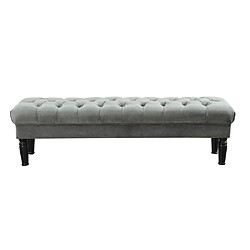 Avis Vente-Unique Banc RINALDO - Velours gris