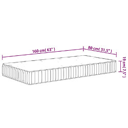 vidaXL Matelas à ressorts ensachés pour enfants moyen 80x160 cm pas cher