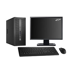 PC Tour HP 800 G2 Ecran 27" Gaming GTX 1650 i5-6500 RAM 16Go 240Go SSD + 2To W10 - Occasion