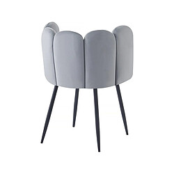 Acheter Habitat Et Jardin Lot de 2 chaises en velours Capucine - Gris