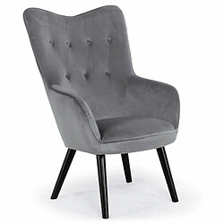 Paris Prix Fauteuil Design en Velours Artic 100cm Gris