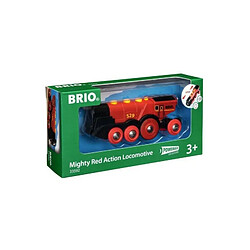 Brio World Locomotive Rouge Puissante a piles - Accessoire son + lumiere Circuit de train en bois - Ravensburger - Des 3 ans - 3