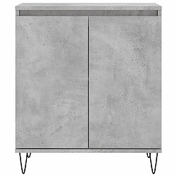 Maison Chic Buffet,Meuble de Rangement,commode pour salon,Cuisine Gris béton 60x35x70 cm Bois d'ingénierie -MN79338 pas cher