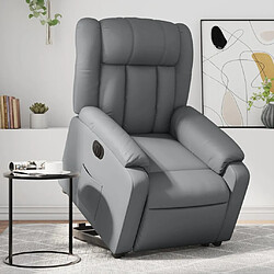 Maison Chic Fauteuil Relax pour salon, Fauteuil inclinable électrique gris similicuir -GKD22377