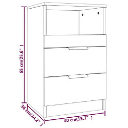 vidaXL Tables de chevet 2 pcs Noir Bois d'ingénierie pas cher